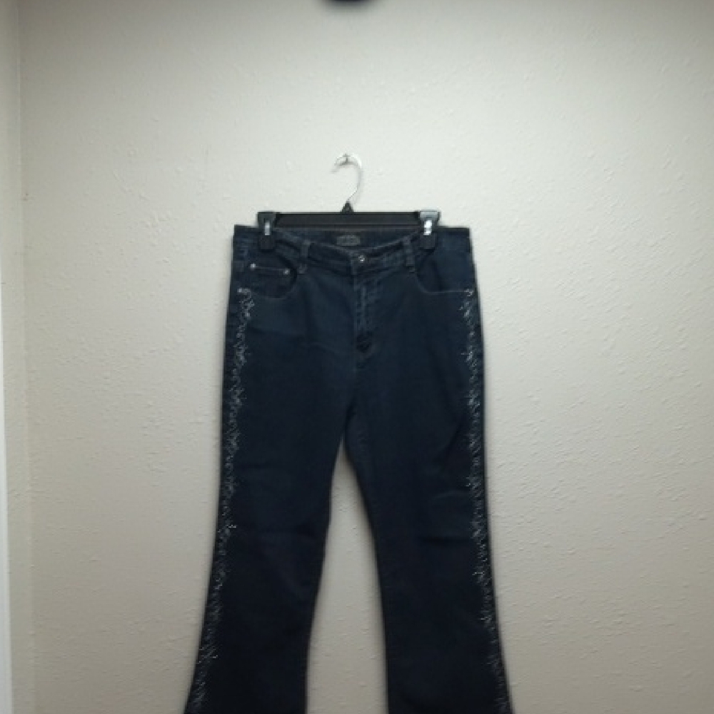 Cosjeans Size10 Flare &  Wide Leg Navy Denim.